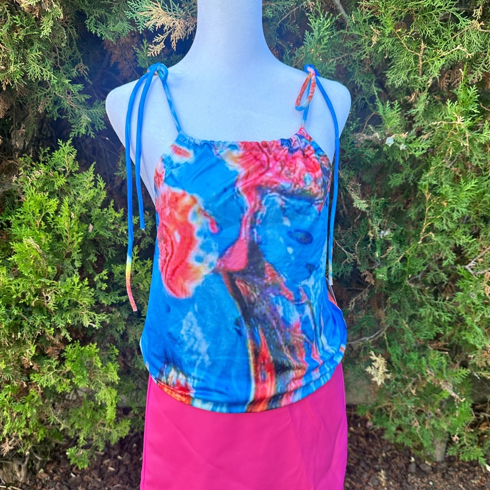 NWT Honeylove Multicolor Tie-Dye Tank Top size L